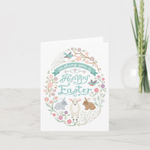 Sweet Woodland Easter Egg Card Feestdagen Kaart