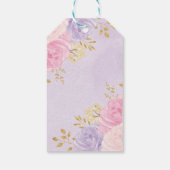 Sweet Woodland Fairy / Blush Lavendel Rozen Baby Cadeaulabel (Achterkant)