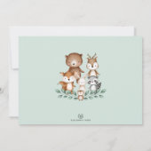 Sweet Woodland Forest Animals Greenery Birthday Kaart (Achterkant)