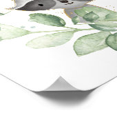 Sweet Woodland Forest Greenery Wreath Baby Welcome Poster (Hoek)