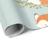 Sweet Woodland Fox Baby inpakpapier (Rol Hoek)
