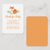 Sweet Woodland Fox Baby shower Book Request Insert Informatiekaartje (Voorkant / Achterkant)