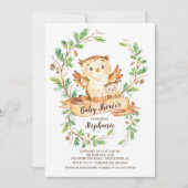 Sweet Woodland Fox Baby shower Invitation Kaart (Voorkant)