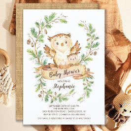 Sweet Woodland Fox Baby shower Invitation Kaart