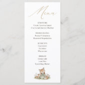 Sweet Woodland Fox Baby Shower Menu Card (Voorkant)