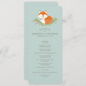 Sweet Woodland Fox Event Programme Programmakaart (Voorkant / Achterkant)
