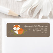 Sweet Woodland Fox Natuur Adreslabel Etiket (Insitu)