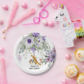 Sweet Woodland Greenery Baby shower Verjaardag Papieren Bordje (Feest)