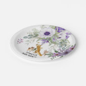 Sweet Woodland Greenery Baby shower Verjaardag Papieren Bordje (Gekanteld)