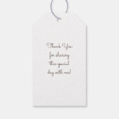 Sweet Woodland Herten Twin Baby Favor Cadeaulabel (Achterkant)