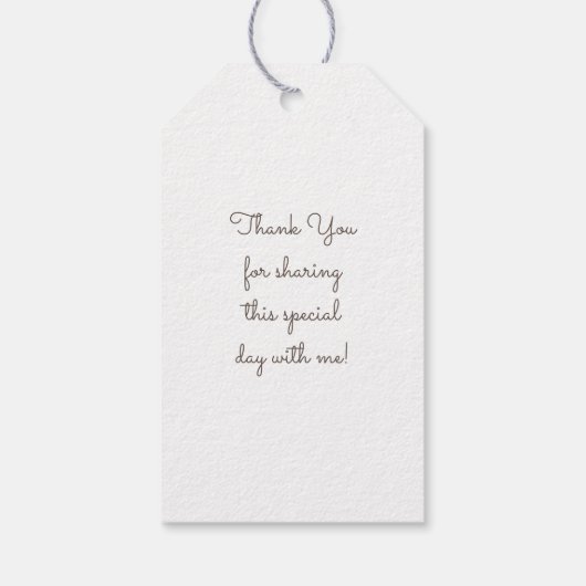 Sweet Woodland Herten Twin Baby Favor Cadeaulabel (Achterkant)