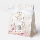 Sweet Woodland Meisje Baby shower Bedankdoosjes (Voorkant Zijde)