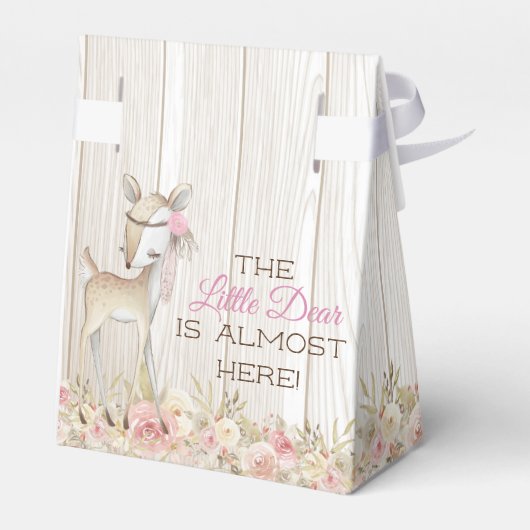 Sweet Woodland Meisje Baby shower Bedankdoosjes (Achterkant)