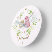 Sweet Wreath Bunny Round Clock Ronde Klok (Hoek)