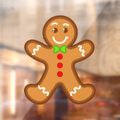 Sweet XmaS Gingerbread Man Raamsticker (Vel 2)