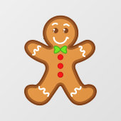 Sweet XmaS Gingerbread Man Raamsticker (Vel)