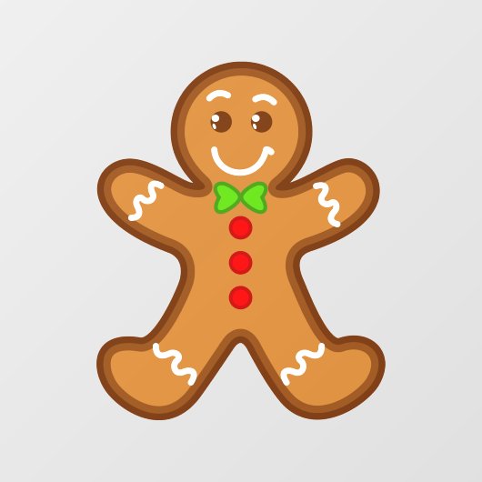 Sweet XmaS Gingerbread Man Raamsticker (Vel)