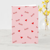 Sweet Xoxo Pattern Card Kaart (Gele Bloem)
