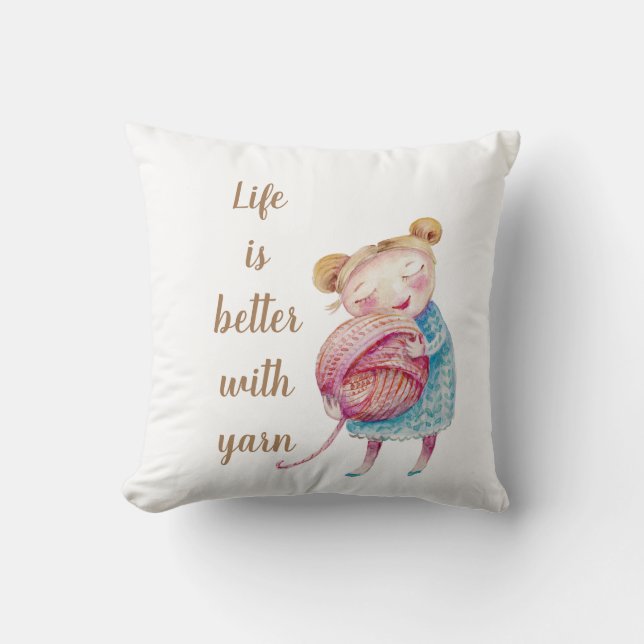 Sweet Yarn Love Kussen (Voorkant)