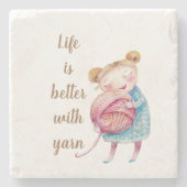 Sweet Yarn Lover Acrylic Stenen Onderzetter (Voorkant)