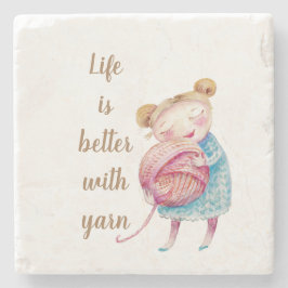 Sweet Yarn Lover Acrylic Stenen Onderzetter