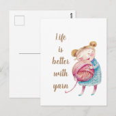 Sweet Yarn Lover Briefkaart (Voorkant / Achterkant)
