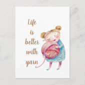 Sweet Yarn Lover Briefkaart (Voorkant)