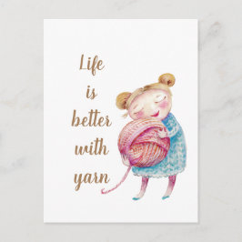 Sweet Yarn Lover Briefkaart