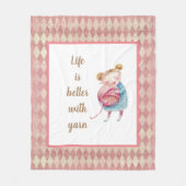 Sweet Yarn Lover Fleece Deken (Voorkant)