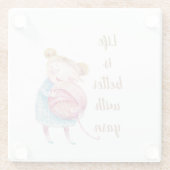 Sweet Yarn Lover Glazen Onderzetter (Achterkant)