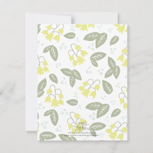 Sweet Yellow Bell Flower icoon gepersonaliseerd Kaart (Achterkant)