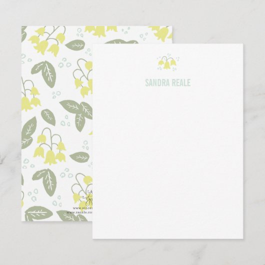 Sweet Yellow Bell Flower icoon gepersonaliseerd Kaart (Voorkant / Achterkant)
