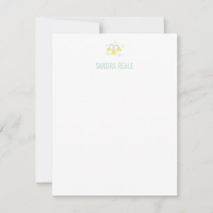 Sweet Yellow Bell Flower icoon gepersonaliseerd Kaart