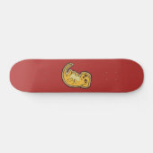 Sweet Yellow en Red Puppy Dog Design Skateboard (Horizontaal)