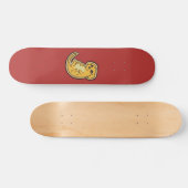 Sweet Yellow en Red Puppy Dog Design Skateboard (Horizontaal)