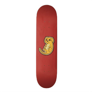 Sweet Yellow en Red Puppy Dog Design Skateboard