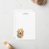 Sweet Yellow Labrador Retriever Custom Dank u Notitiekaartje (Voorkant / Achterkant in situ)