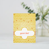 Sweet Yellow Little Hearts Briefkaart (Staand voorkant)