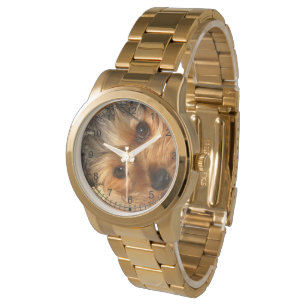 Sweet Yorkie Mooi Goud Horloge