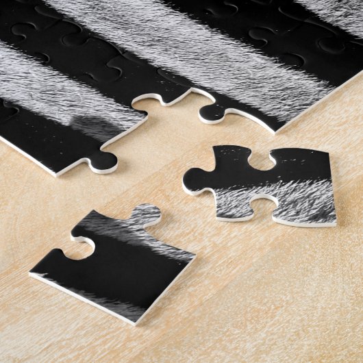 Sweet Zebra Paar zwart-wit, Jigzaag Puzzle Legpuzzel (Zijkant)