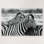 Sweet Zebra Paar zwart-wit, Jigzaag Puzzle Legpuzzel (Horizontaal)