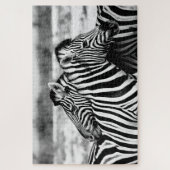Sweet Zebra Paar zwart-wit, Jigzaag Puzzle Legpuzzel (Verticaal)