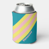 Sweet Zee Kiss Stripes met naam Blikjeskoeler (Blikje Achterkant)