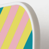 Sweet Zee Kiss Stripes met naam Pickleball Paddle (Links Detail)
