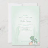Sweet Zee Turtle Baby shower Invitation Kaart (Voorkant)