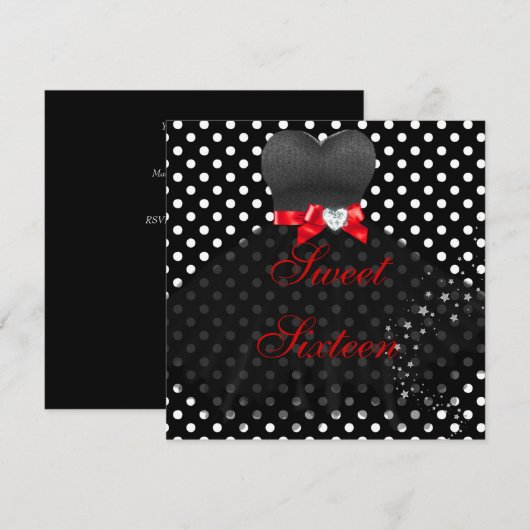 SWEET ZESTIEN 16e Verjaardagsfeest Kaart (Voorkant / Achterkant)