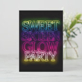 Sweet zestien GLOW-PARTIJ gloed in het donker Kaart (Staand voorkant)