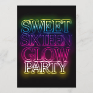 Sweet zestien GLOW-PARTIJ gloed in het donker Kaart