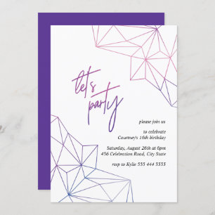 Sweet Zestien moderne geometrische verjaardagsfees Kaart