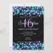 Sweet zestien-partijenlichten en -sterren kaart (Voorkant)